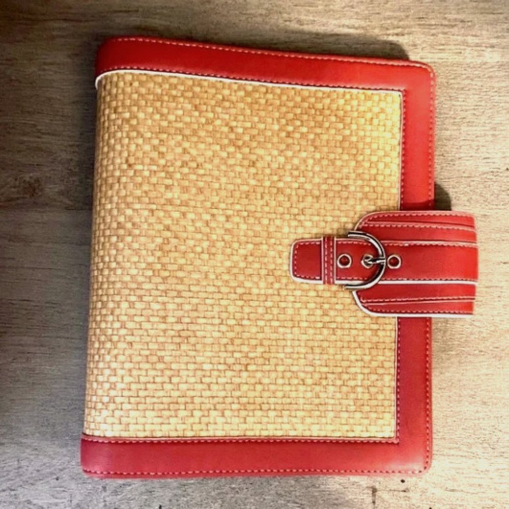 Franklin Covey 7 Ring Woven Planner Binder Organizer